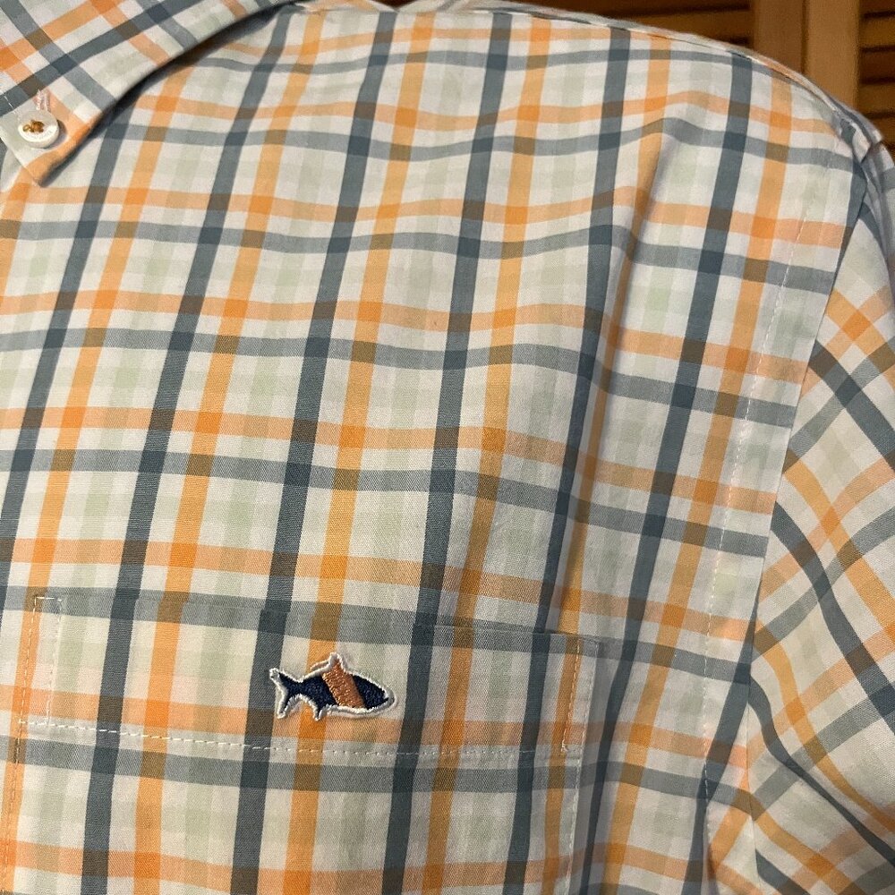 FISH HIPPIE SZ LARGE TAILORED FIT LS COTTON DRESS SHIRT